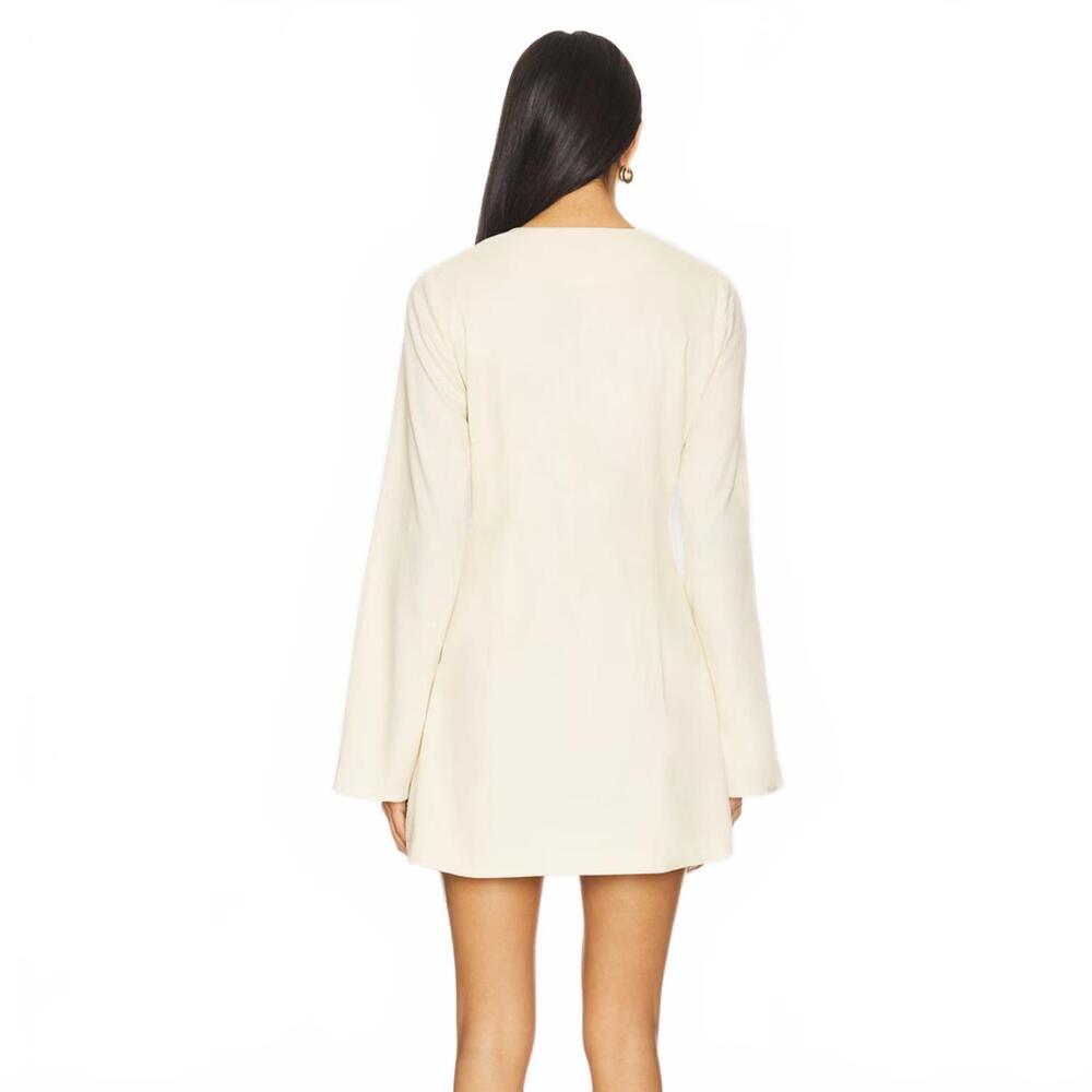 NEW SHANI SHEMER soraya mini kaftan dress in butter - Picture 3 of 3